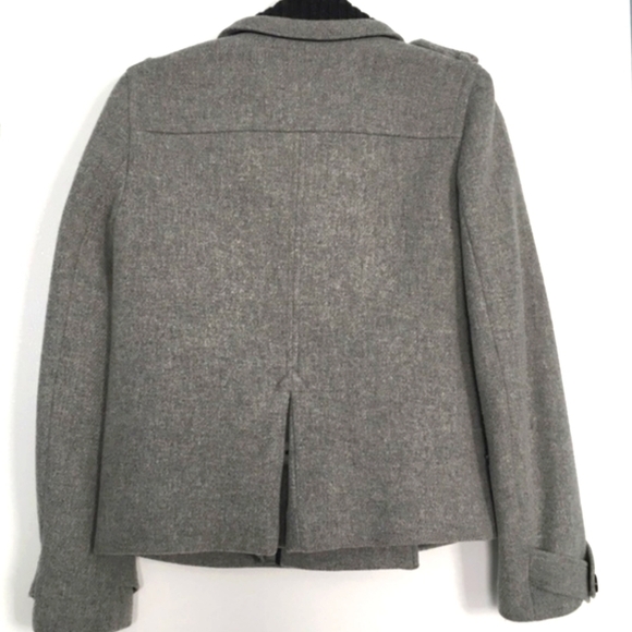 J. Crew Stadium Cloth Sasha Peacoat Gray Wool Blend Nello Gori 2 - Picture 3 of 4